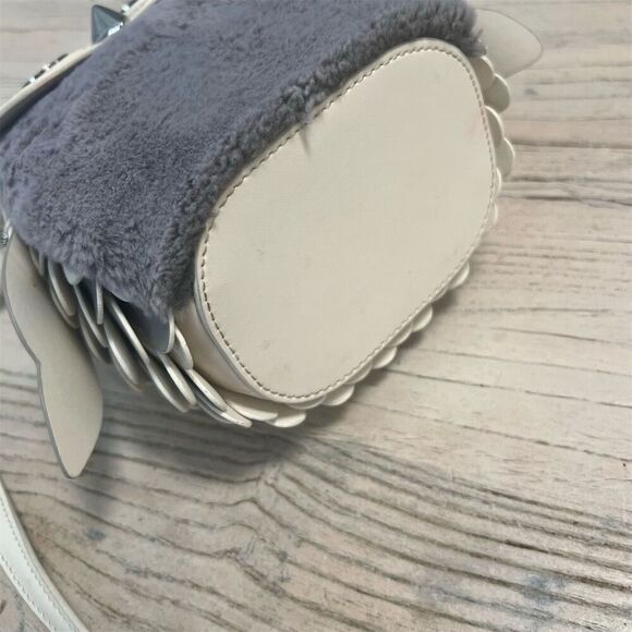 Kate Spade Hoot 3D Owl Crossbody Bag Grey Cream Accents Women's - Picture 6 of 17